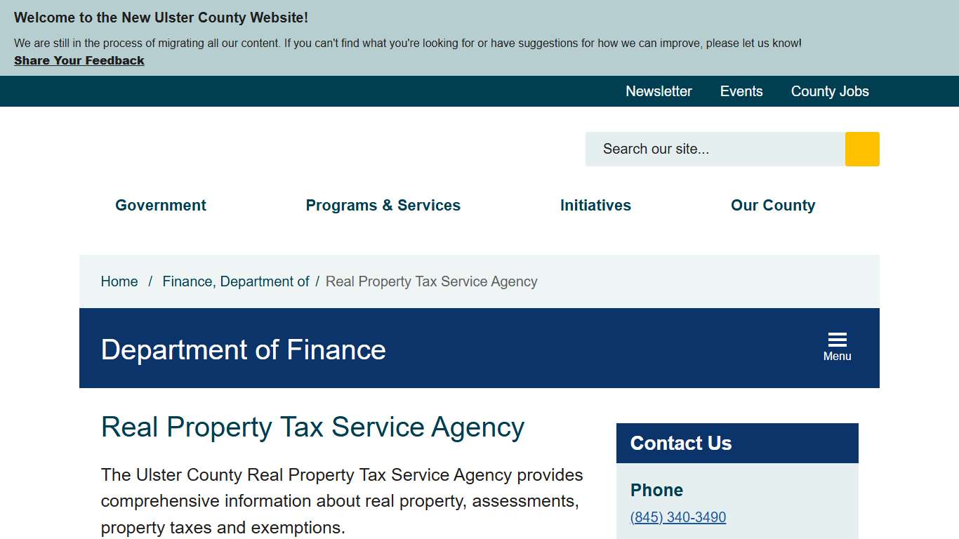 Real Property Tax Service Agency - Ulster County